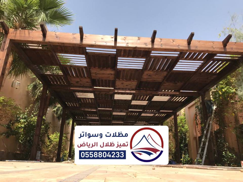 انواع المظلات الخشبية بالرياض